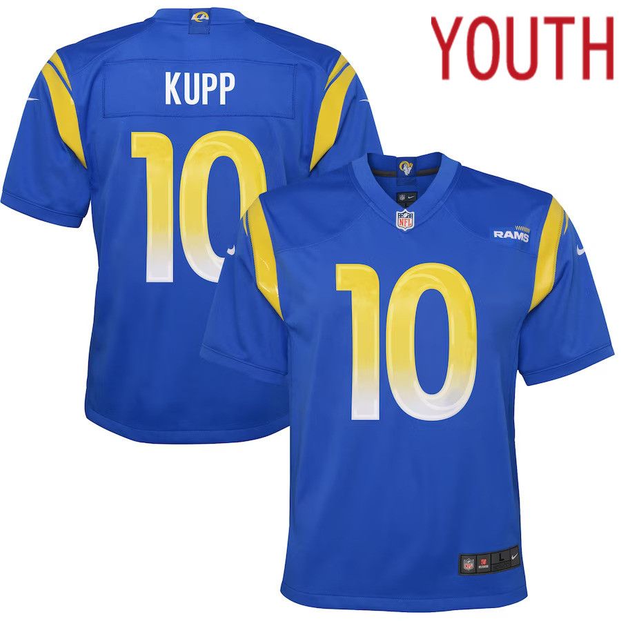 Youth Los Angeles Rams #10 Cooper Kupp Nike Royal Game NFL Jersey->youth nfl jersey->Youth Jersey